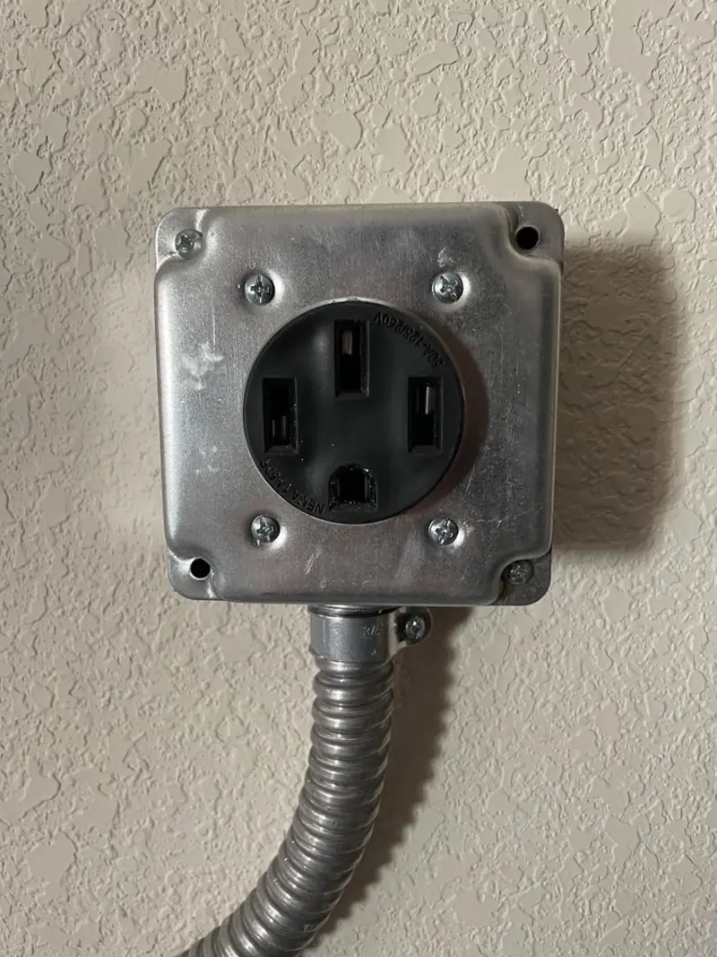 NEMA 14-50 outlet installed for Electrical Panel Upgrade in San Diego